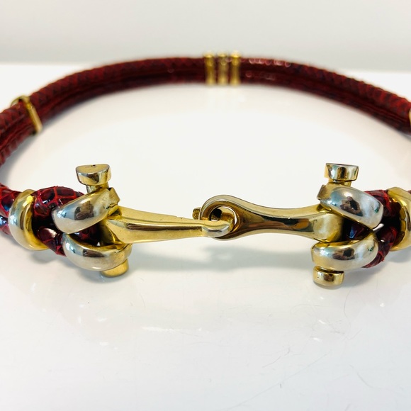 Vintage burgundy belt main image 6